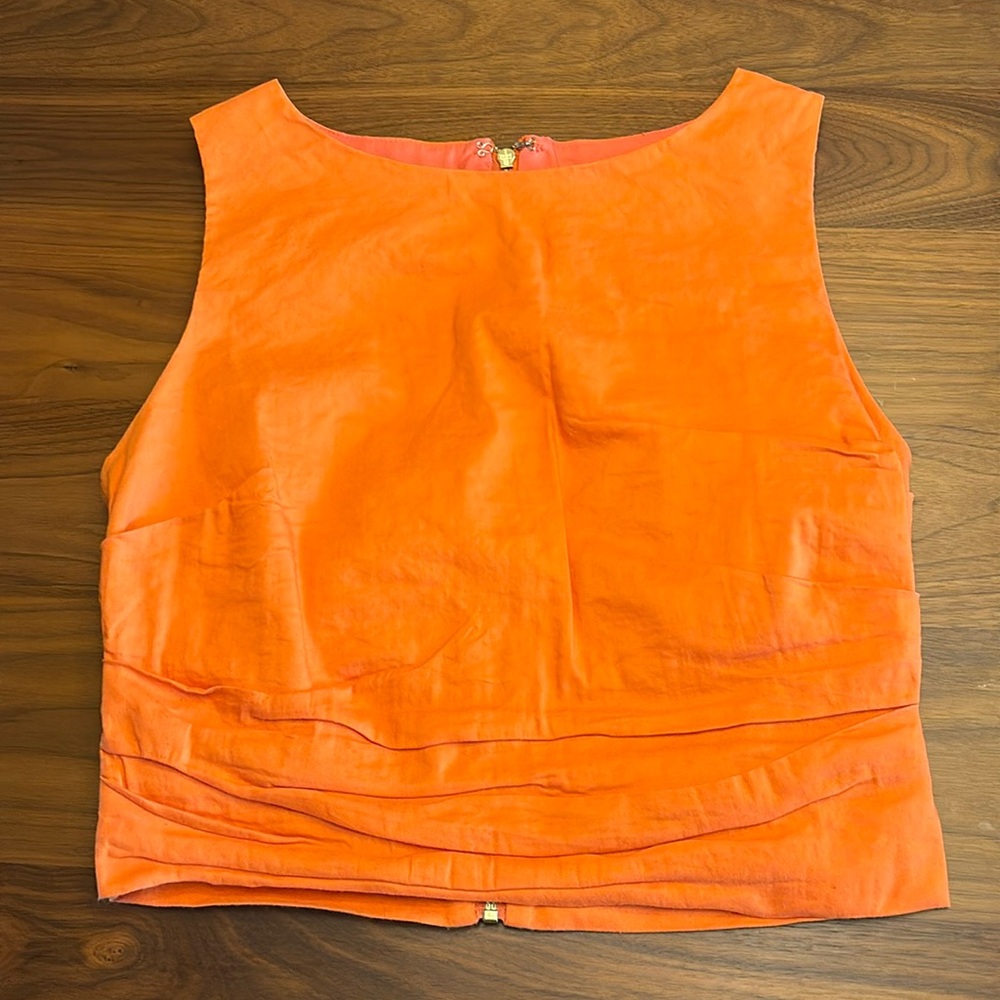 Orange crop top